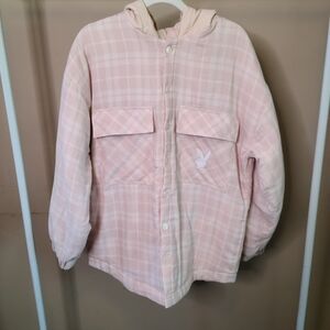Pacsun playboy pink plaid y2k jacket large